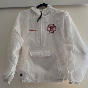 Charles River Apparel White women Raincoat with Logo
